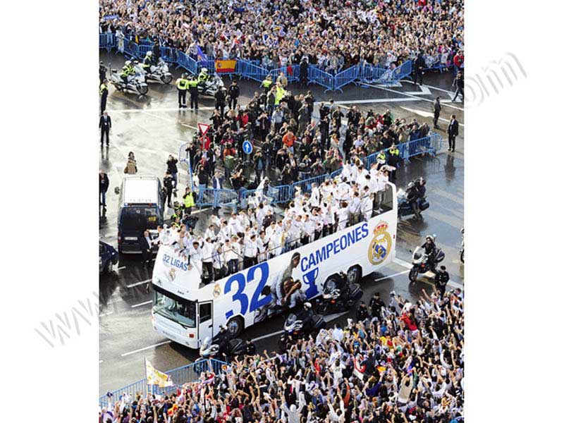 Autobús publicitario para el Real Madrid
