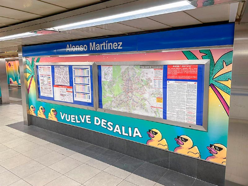 rotulación de Metro de Madrid