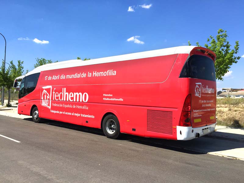 autobus conmemorativo hemofilia