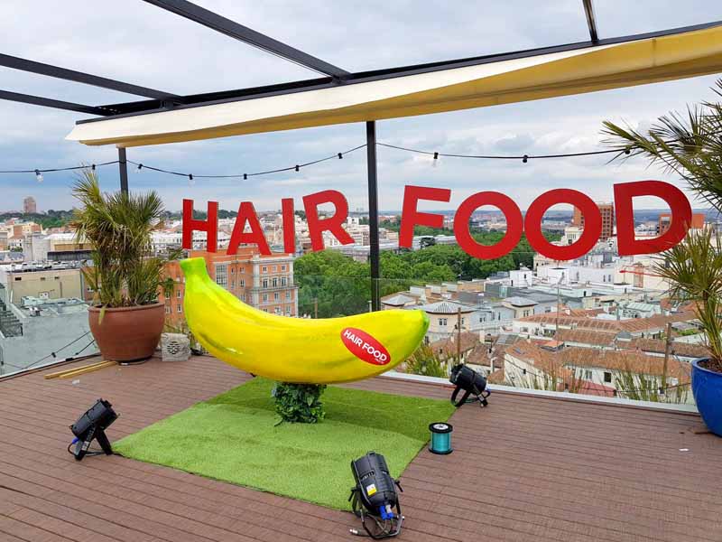 corpoóreo de plátano gigante pintado para fructis