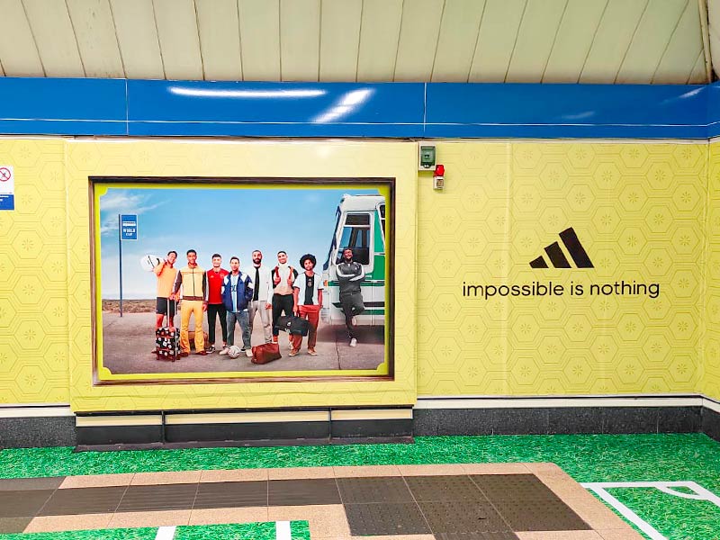 Tematización de Metro para Adidas en Madrid