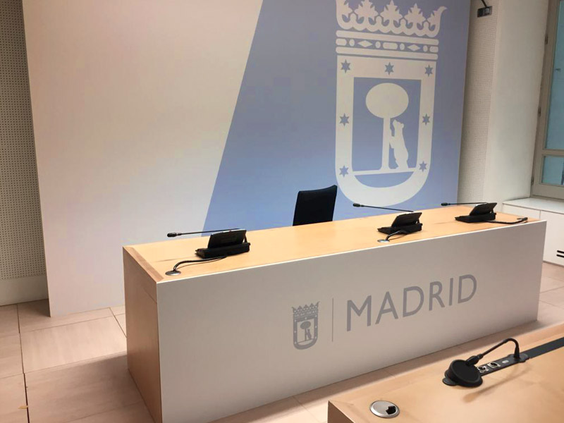 Instalación de gráficas en Ayuntamiento de Madrid