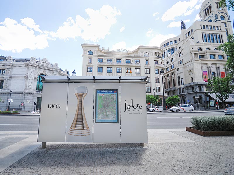 campaña publicitaria de Dior Jadore en Madrid
