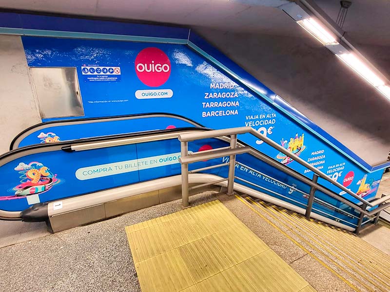 Campaña publicitaria de Ouigo en Atocha