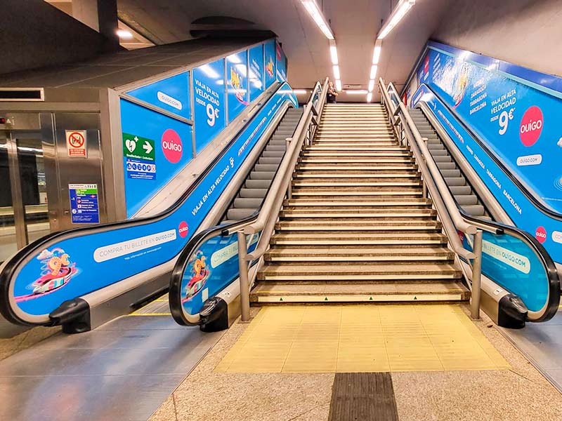 Paredes rotuladas en Metro de Madrid