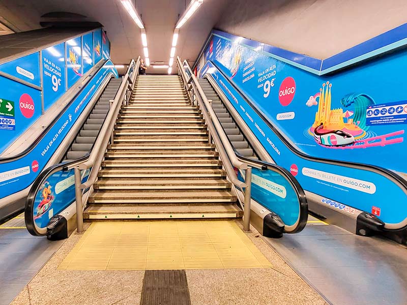 vinilo publicitario en Metro de Madrid