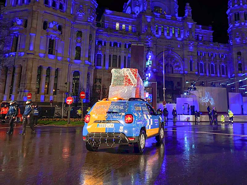 vehículo decorado para cabalgata de Reyes