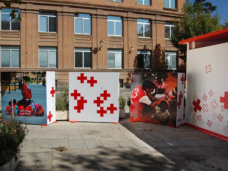 murales impresos para evento cruz roja
