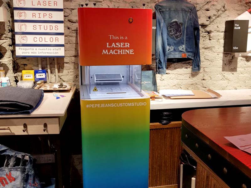 vinilo impreso maquina laser pepe jeans