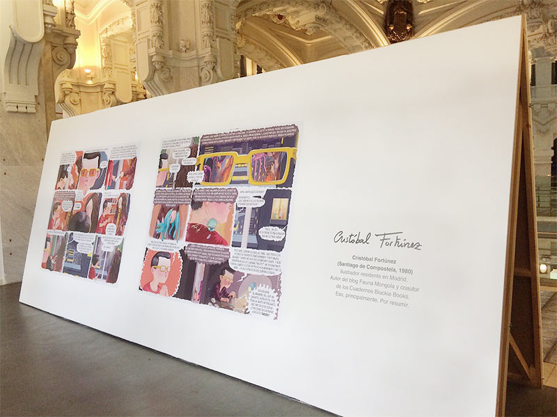 montaje de exposición en Madrid CentroCentro