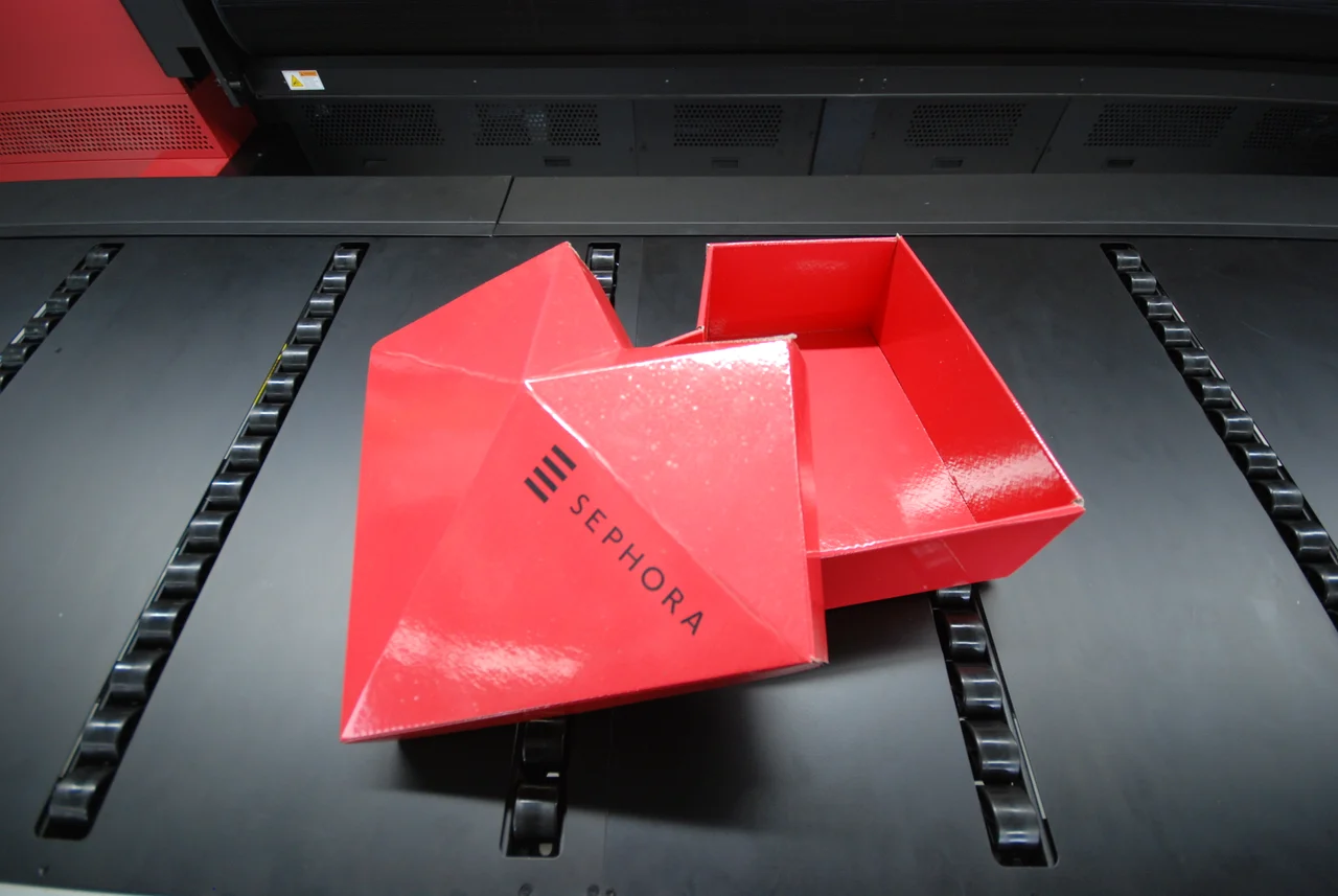 Sephora · Cajas con forma de corazón · piezas abiertas